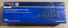 Carlyle Tools 7pc 3/8” Drive Hex Driver Impact Socket Set Metric 4mm - 12mm NEW