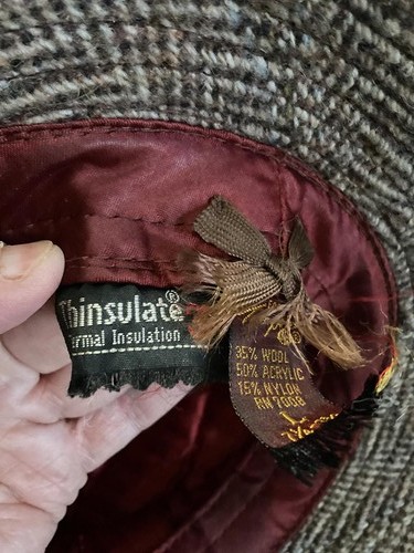 Arlin Fischerhut kuschelig braun Fischgrätmuster Wolle groß - Bild 6 von 6