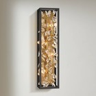 Carrine Modern Wall Light Black Gold Hardwired 24" 4-Light Fixture Clear Crystal