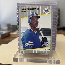 1989 Fleer - Ken Griffey Jr #548 (RC) read 
