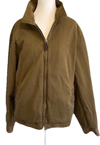 Vintage Polo by Ralph Lauren Harrington Jacket Tan Red Green Plaid Lined Large - Picture 11 of 19