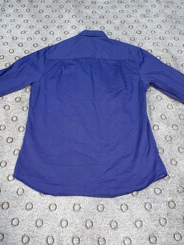 Nick Graham Men’s Button Down Long Sleeve Blue Medallion Print Stretch Shirt - Picture 14 of 15