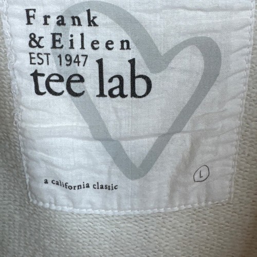 Frank & Eileen Sweatshirt Chalk White Rose GoldAsymmetrical Collar Full Zip Sz L - Picture 8 of 11