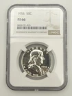 1955 Proof Franklin Silver Half Dollar 50C NGC PF66