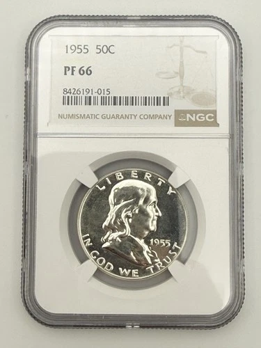 1955 Proof Franklin Silver Half Dollar 50C NGC PF66