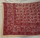 Mulmul Cotton Bordered Fabric Indian Block Print Paisley 64"X104" Tablecloth Bed