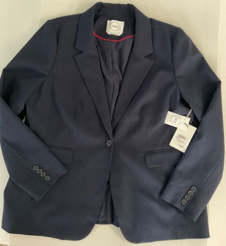 Nordstrom 1901 dunkelblauer einreihiger Damenblazer Größe 18 neu mit Etikett