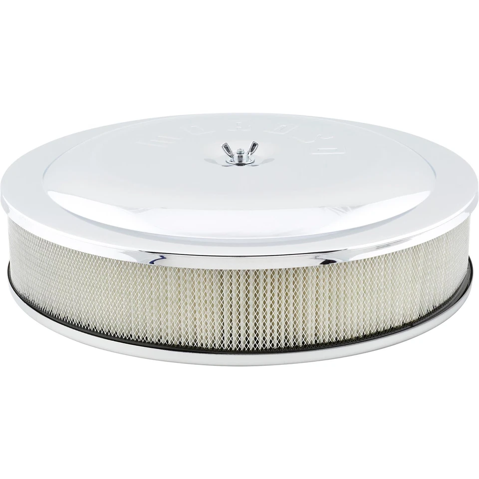 Purificador de aire cromado Moroso 65910, 14 x 3 pulgadas Foto 3 de 4