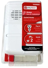 Wireless 2 Sound Doorbell Chime Extender 75' Range, White, Utilitech #UT-7343-02
