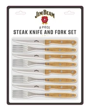 Jim Beam 8 Piece Full Tang Steak Knife and Fork Set