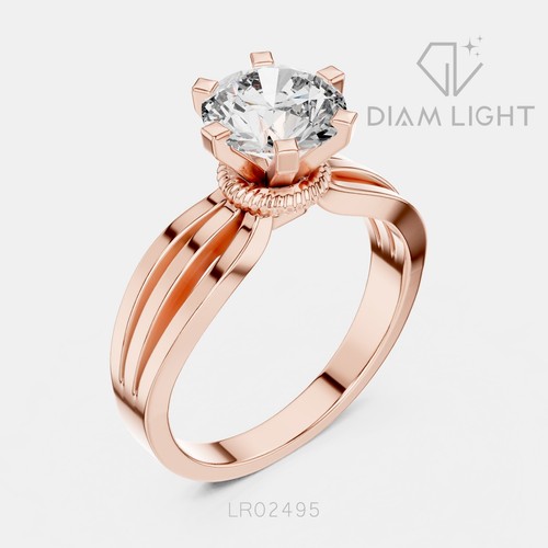 Anillo de compromiso de diamantes de corte redondo cultivado en laboratorio certificado IGI de oro amarillo de 14 k de 1 quilate - Imagen 15 de 20