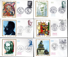 2095/100++FDC 6 ENVELOPPES 1° JOUR       PERSONNAGES CELEBRES  1980