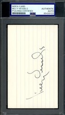 Billy Vessels PSA DNA Signed 3x5 Index Card Autograph