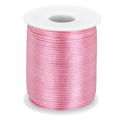 Nylon String Cord 2mm x 55 Yards Thread Twine String Beading Cord,Pink