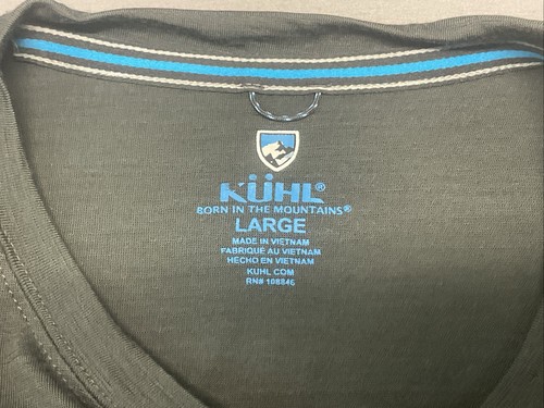 Kuhl Graphic Tee “Born in the Mountains” Dark Gray Large - Picture 3 of 7