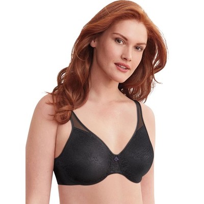 Bali Passion for Comfort Underwire Sandshell Lace Black Bra 38DDD