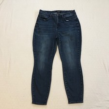 Judy Blue Los Angeles Womens 14W Dark Wash High Rise Skinny Jeans Stretch Denim