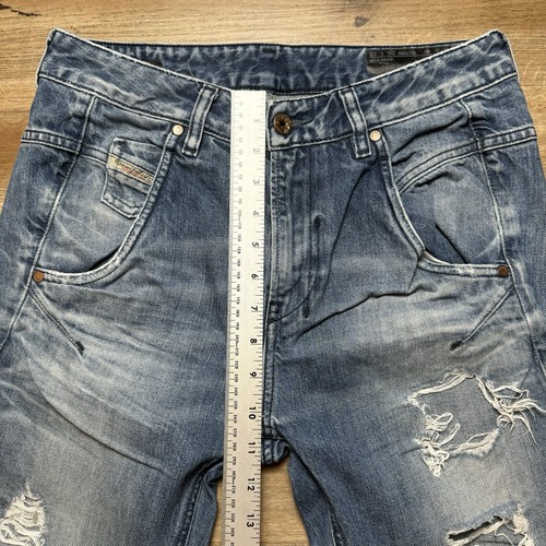 Jeans Diesel para mujer 26x32 (se adapta a 28x25) azul Fayza relajado novio destruido - Imagen 8 de 11