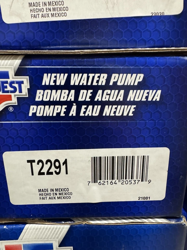 NOVA Bomba de Água do Motor CarQuest T2291 ADEQUADA PARA 05-11 CHRYSLER DODGE VOLKSWAGEN - Imagem 2 de 2