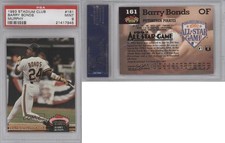 1992-93 Topps Stadium Club Jack Murphy Box Set Barry Bonds #161 PSA 9 MINT