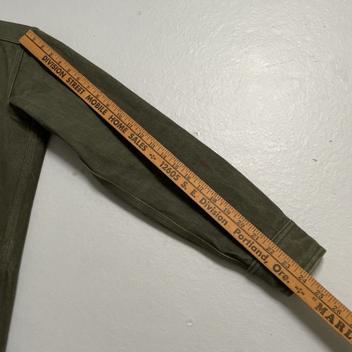 Gustin Heavy Denim Work Shirt Made In USA Green Small CL - Picture 7 of 11