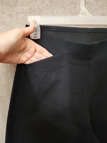 Old Navy Pixie Wide Leg Dress Pants Womens M Tall Black Pull On Stretch NEW - Picture 6 of 11