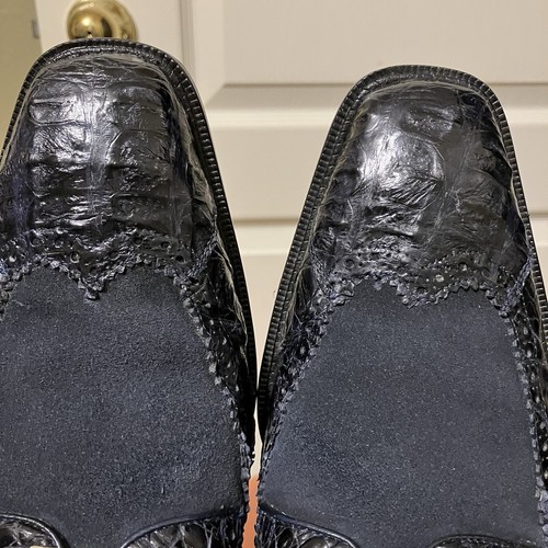 Zapatos de Vestir BELVEDERE COCODRILO GENUINO Negro - Talla 9.5 ¡Muy Bonitos! - Imagen 10 de 16