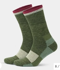 Merino Wool Crew Cushion Men-Women Hiking Boot Sock  Large 10-12 NWT