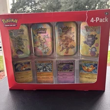 Pokemon TCG 151 Mini Tins 4 Pack + 4 Promos - SEALED - Sams Club Exclusive NEW