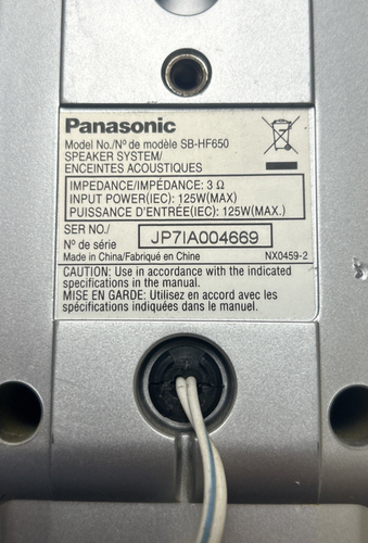 Panasonic Surround Sound Speakers Set of 5 SB-HC750 SB-HF650 SB-HS650 - Picture 11 of 11