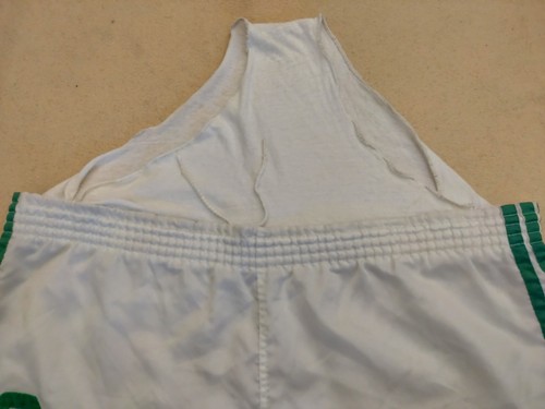 Adidas Vintage 80s Glanz Running Sprinter Gym Shorts White Green D7/L W. Germany - Picture 9 of 12