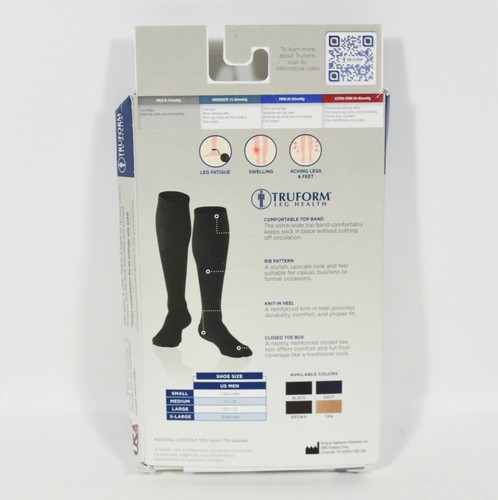 Truform Leg Health Men's Compression 8-15 mmHg Dress Knee Socks - Picture 2 of 3