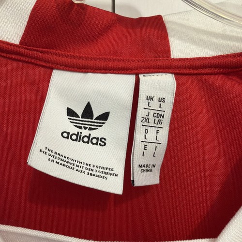 Camiseta Adidas Adilenium roja/blanca para hombre talla L, ropa de calle estilo fútbol - Imagen 3 de 8