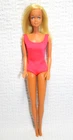 Vintage 1970's Sun Set Malibu Barbie Twist 'N Turn Red Swimsuit #1067 Korea