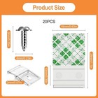 20pcs Transparent Light Strip Clips with Screws for Reliable Attachment