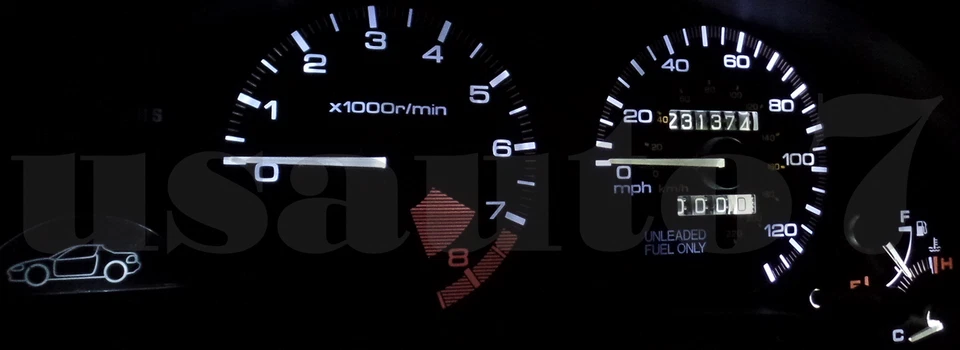 Dash Speedometer Cluster Gauge WHITE LED LIGHT KIT Fit 93-97 Honda Civic Del Sol - Image 3 of 4