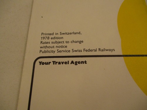 Vintage 1978 Swiss Federal Railways Brochure Map Railroad Train Bus Lake Steamer - Picture 2 of 6