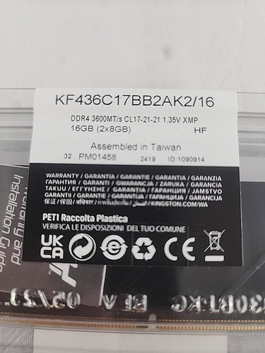 Kingston FURY 16GB (2x 8GB) DDR4 RGB RAM Sticks - Brand New Factory Sealed! - Picture 3 of 3