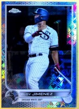 2022 Topps Chrome Logofractor #39 Eloy Jimenez Baseball Card Chicago White Sox