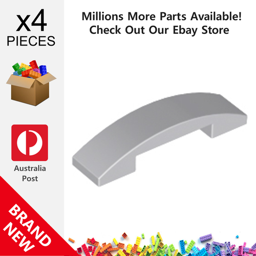 4x Genuine LEGO™ - Slope Curved 4 x 1 x 2/3 Double - 93273 New Parts - Picture 20 of 30