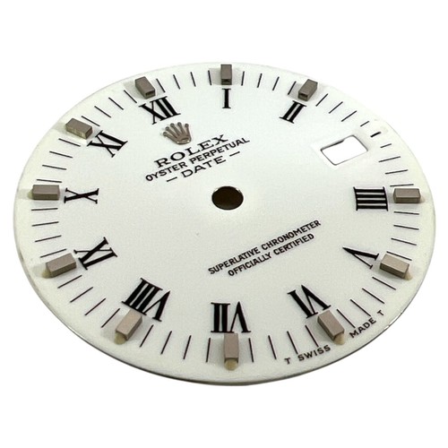 Rolex Oyster Perpetual Date genuino 34 mm esfera romana blanco brillante y acero 15200 - Imagen 2 de 4