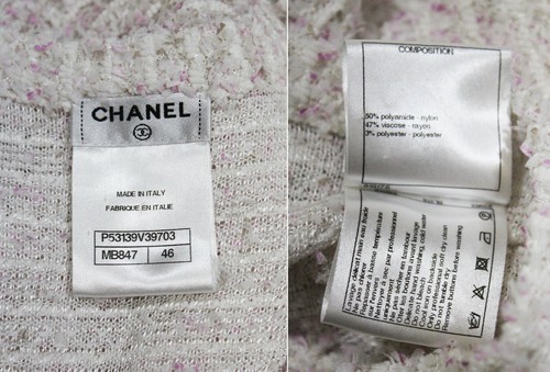 CHANEL 16C Seoul White Pink Boucle Sleeveless Scoop Neck Knit Top Vest 46 M - Picture 9 of 12