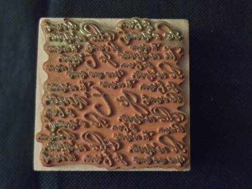Stempel ➔ Je t'aime ➔ Vintage-Klischee ➔ RARITÄT *Gummi auf Holz* - Bild 1 von 2
