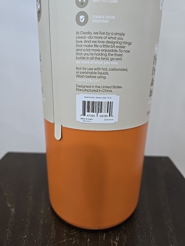 Owala FreeSip Stainless Steel Water Bottle / 32oz / Color: Sand Storm - Picture 6 of 10