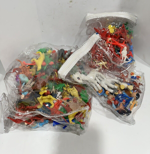 Mixed Lot of Vintage Plastic Disney Cowboys Indians Fireman Dinosaurs Figures - Picture 2 of 11