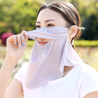 Women Girl Chiffon Face Scarf Mouth Cover Outdoor UV Protection Anti Shawl Veil