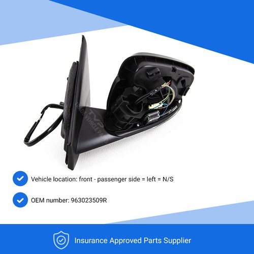 Fits Renault Kadjar 2015-2018 Door Wing Mirror Elec.Heated Power Fold Primed N/S - Picture 2 of 12