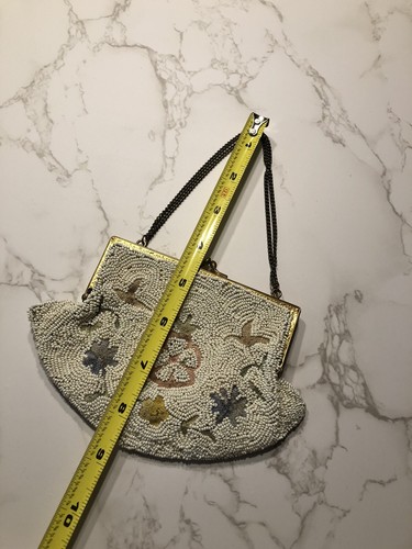 Bolso de noche vintage floral con cuentas de Bélgica  - Imagen 10 de 12