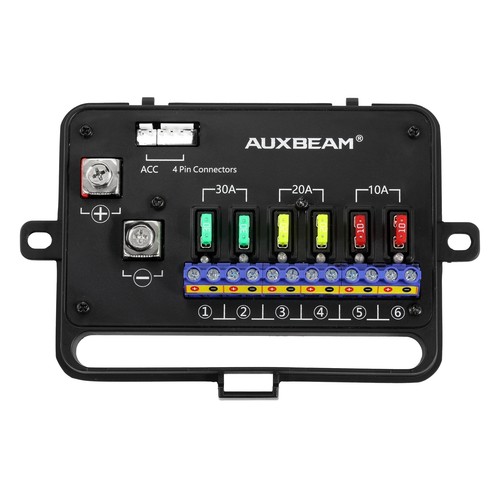 Auxbeam 6 Gang Switch Panel RGB Bluetooth For Truck SUV UTV ATV Marine RV Van - Picture 9 of 12