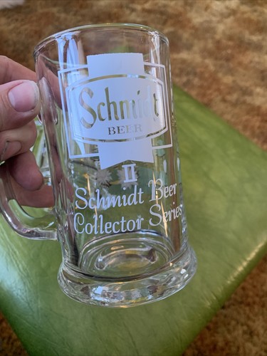 4 Different Schmidt Beer Mugs Collector Series Glass Cup Stein Barware - Picture 7 of 10